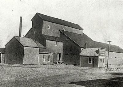 Historic grain elevator in Sadorus, Illinois